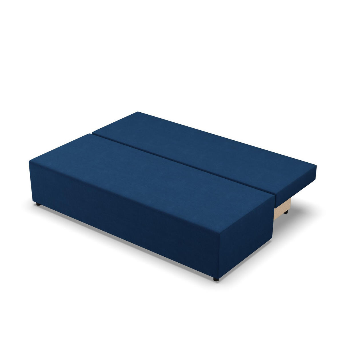 SOFA 3-SITZER MIT SCHLAFFUNKTION FERMO Dunkelblau - Dunkelblau, Textil (92/95/191cm) - Mebligo