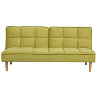 3-SITZER-SCHLAFSOFA Polyester Grün Siljan - Olivgrün, Textil (177/80/80cm) - Beliani