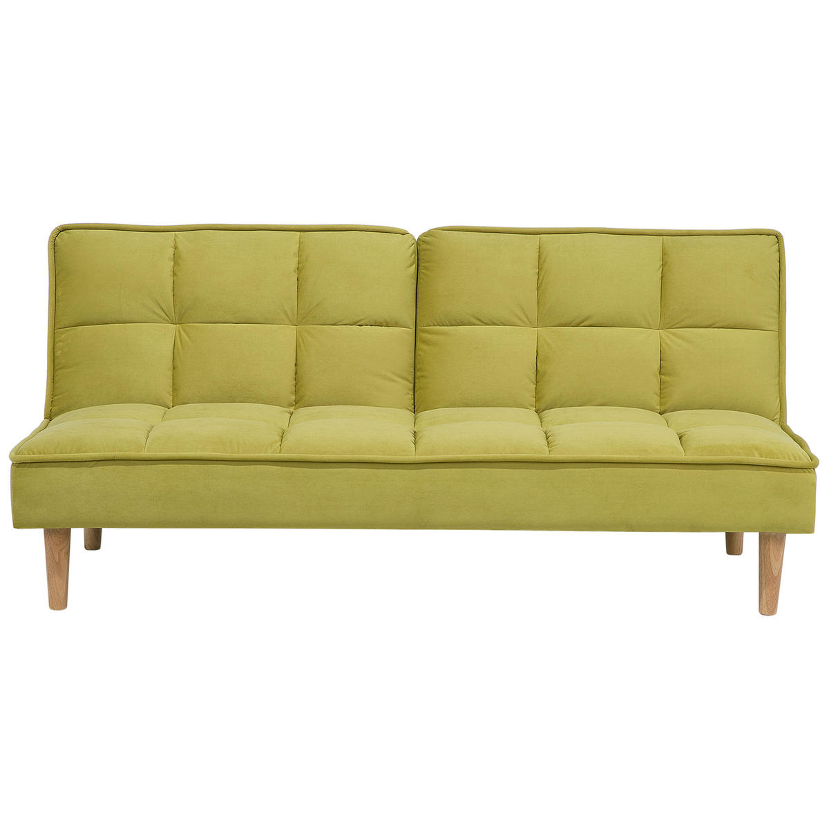 3-SITZER-SCHLAFSOFA Polyester Grün Siljan - Olivgrün, Textil (177/80/80cm) - Beliani