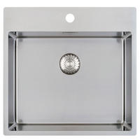 KÜCHENSPÜLE 54x52cm, Einbauspüle Cabla, Unterbau, Flächenbündig - Grau, Metall (54/18.5/52cm)