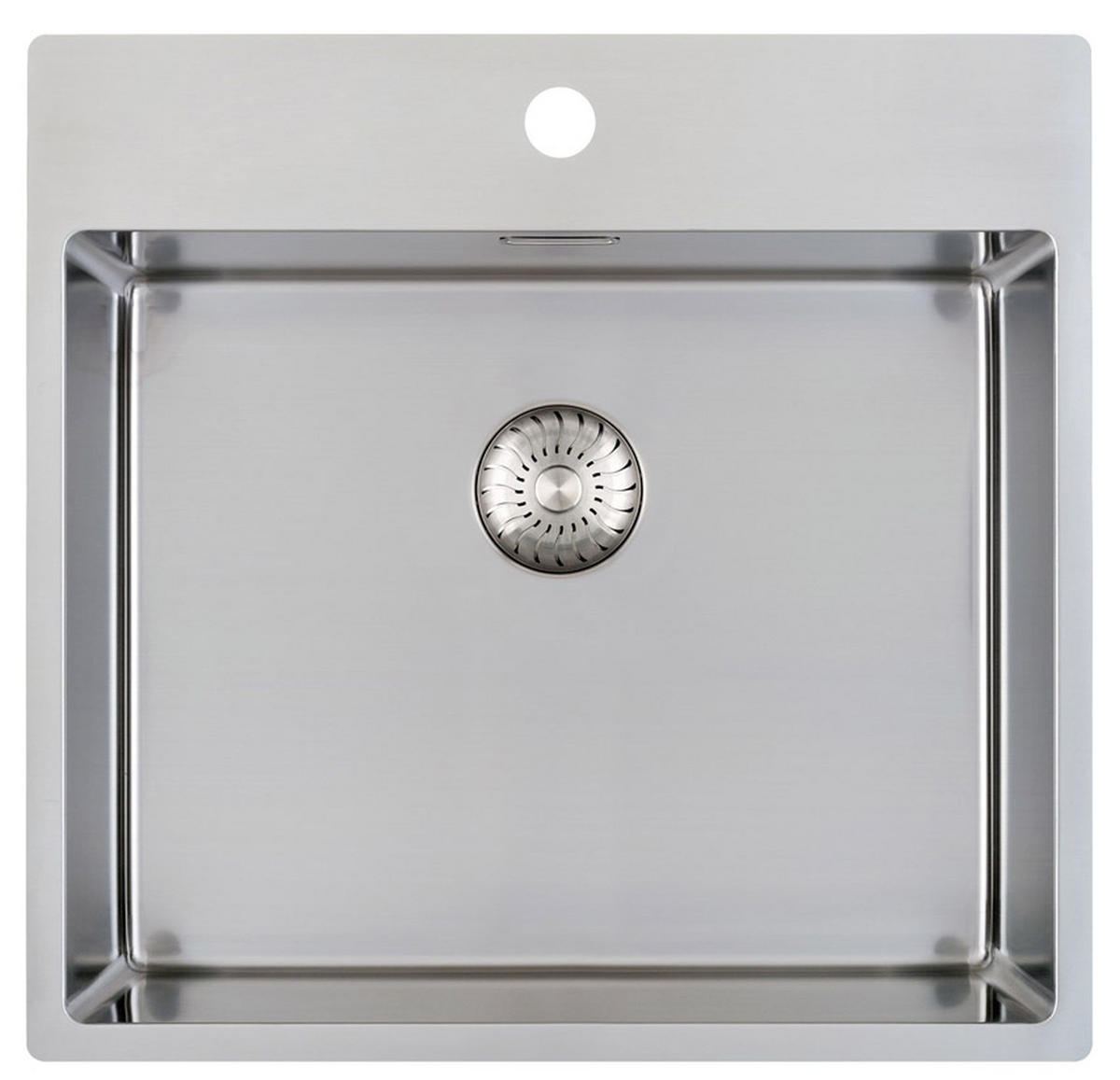KÜCHENSPÜLE 54x52cm, Einbauspüle Cabla, Unterbau, Flächenbündig - Grau, Metall (54/18.5/52cm)