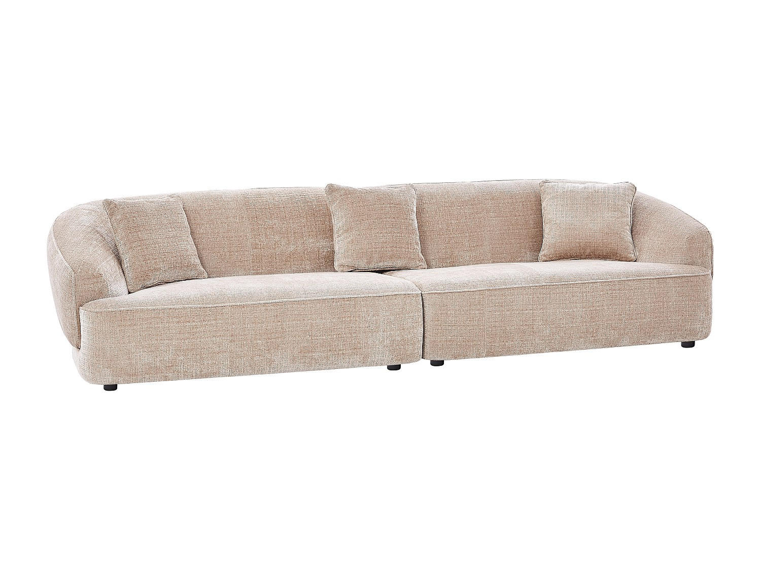 4-SITZER-SOFA aus strukturiertem Stoff – Beige – ZULIAKA - Beige, Textil (320/80/108cm) - Vente-Unique