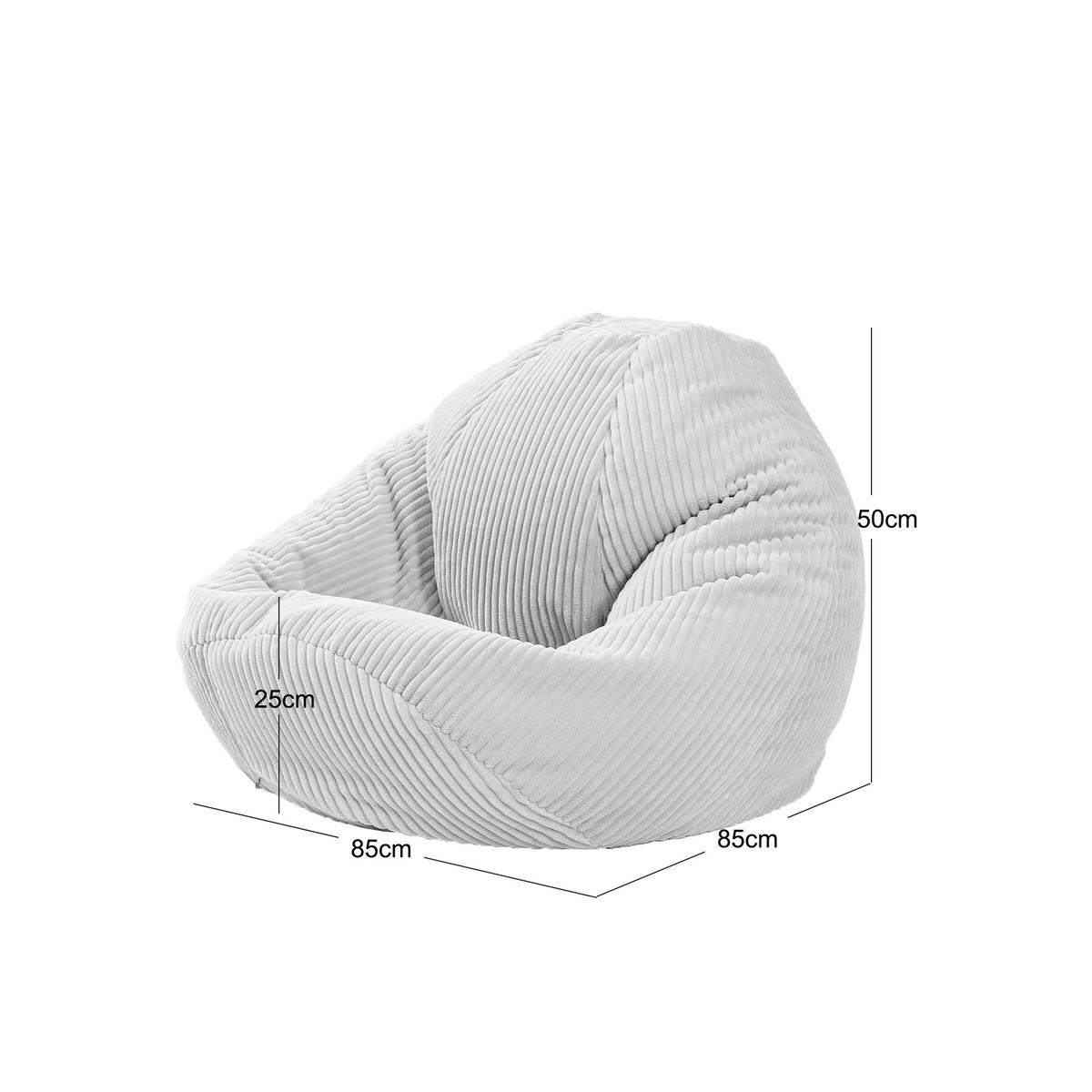 POUF kord Blau - Blau, Textil (85/50/85cm) - Nordlys