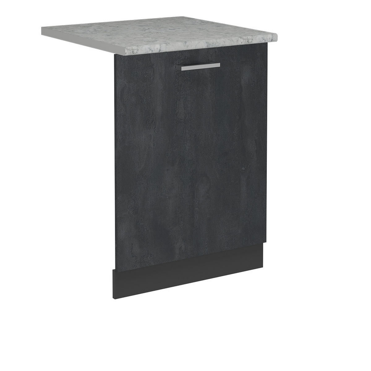 ČELNÍ PANEL MYČKY R-Line Černý beton - černá/antracitová, kompozitní dřevo (60/81.8/1.6cm) - Vicco