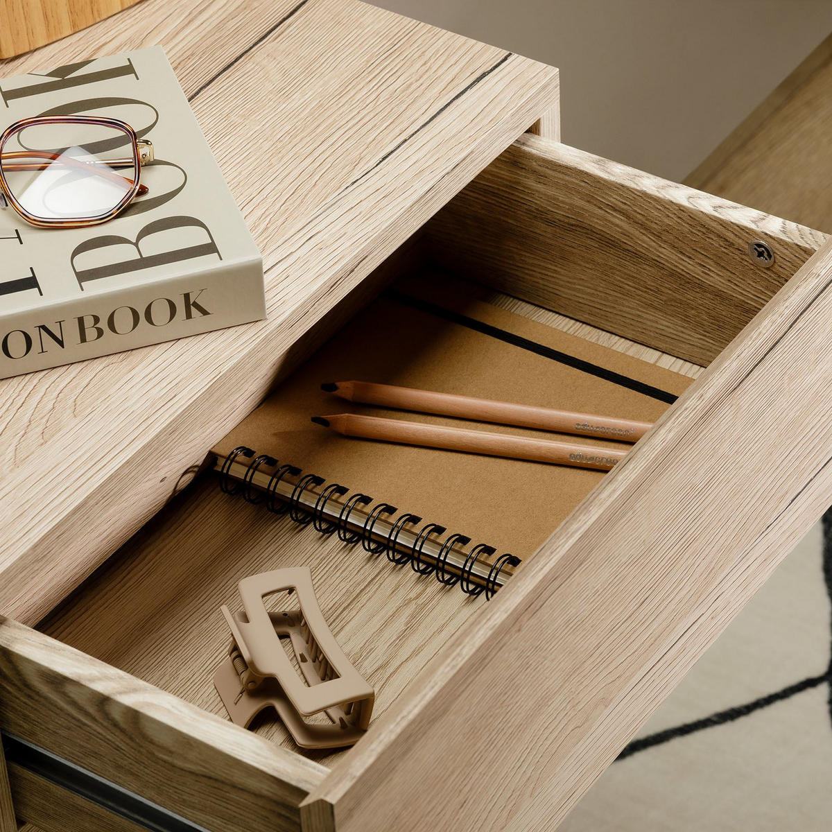 NACHTTISCH ANNE hängend - Eiche San Remo, Holzwerkstoff (42/14/30cm) - CARO-Möbel