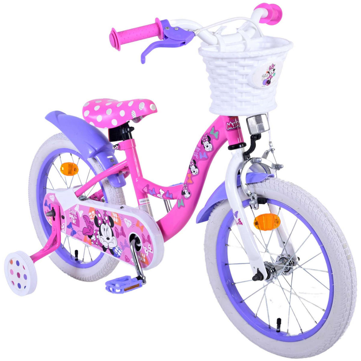 KINDERFAHRRAD Minnie Cutest Ever - Mädchen - Rücktritt + Handbremse - Rosa - Rosa, Metall (49cm) - TPFSports