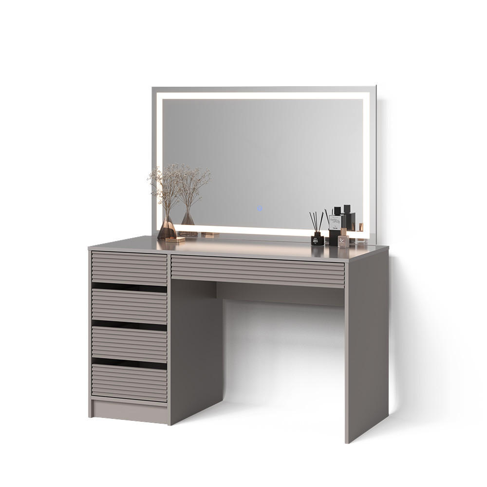 SCHMINKTISCH Imola Cashmere 120 cm mit LED Beleuchtung - Kaschmir, Holzwerkstoff (120/75/55cm) - Livinity®