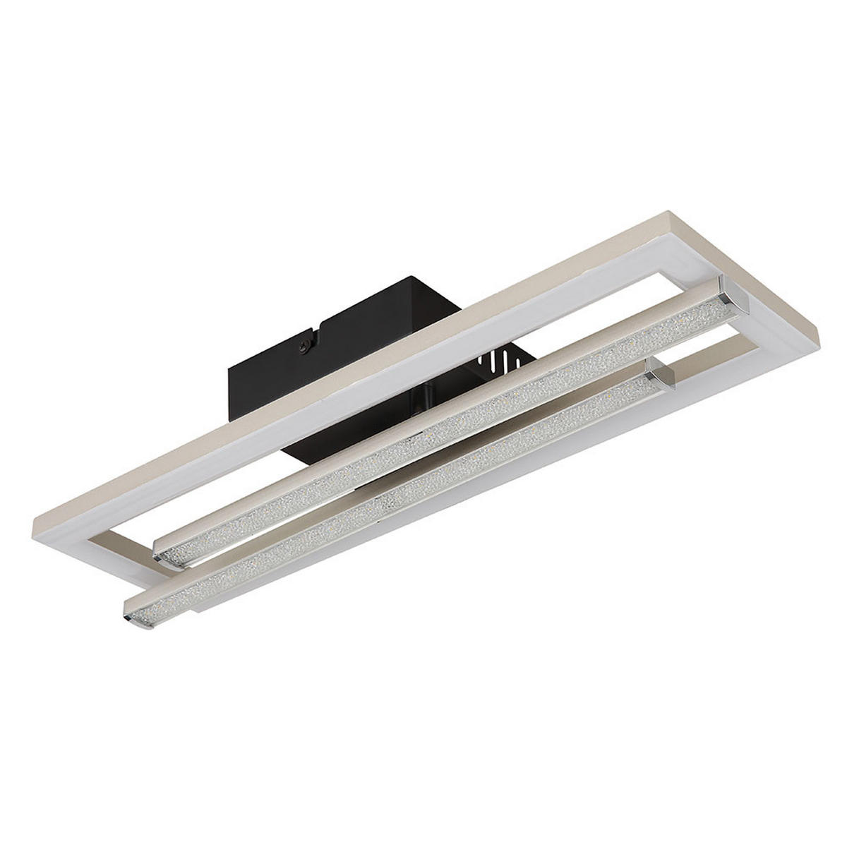 LED DECKENLEUCHTE Kristall Schwarz - Schwarz, Metall (40/37.5/6.3cm) - Globo Lighting