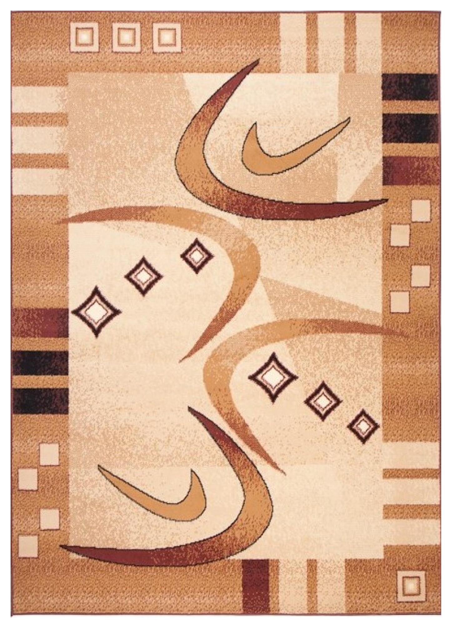 TEPPICH ATLAS Beige Hellbraun 100/200 cm - Hellbraun/Beige, Textil (100/200cm) - Tapiso