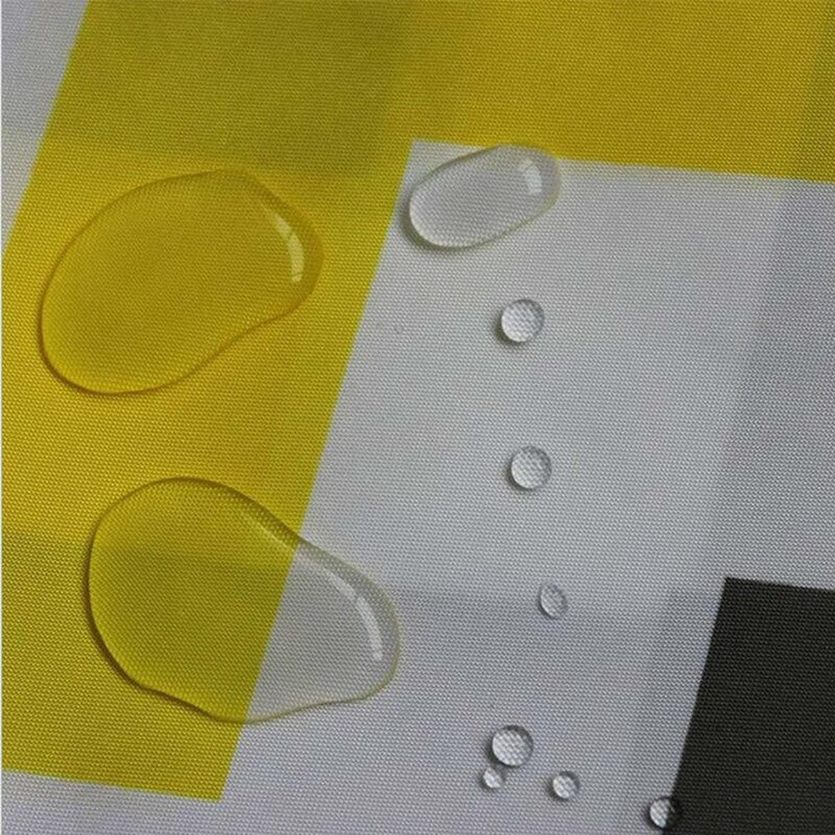 DUSCHVORHANG Gelb Stoff wasserdicht antibakteriell Größe - Multicolor, Textil (180/180cm) - MCBOSON