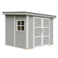 GARTENHAUS 5,9 m² - H231x248x294 cm - Ohne Boden und Seitenwand – M938B-TUNDRA GREY - Grau, Holz (236/231/250cm) - Timbela