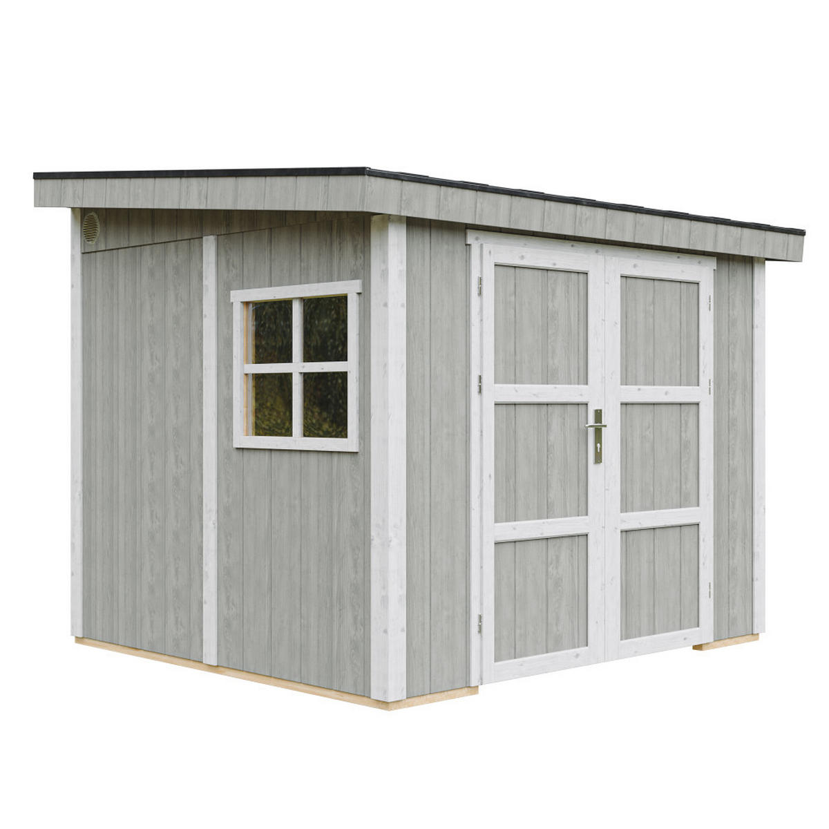 GARTENHAUS 5,9 m² - H231x248x294 cm - Ohne Boden und Seitenwand – M938B-TUNDRA GREY - Grau, Holz (236/231/250cm) - Timbela