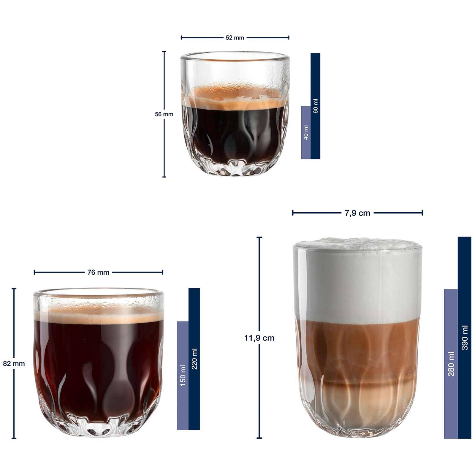 BARISTA-SET (3) Gocce transparent 6er Set - Transparent, Glas (1/1/1cm) - Leonardo Living
