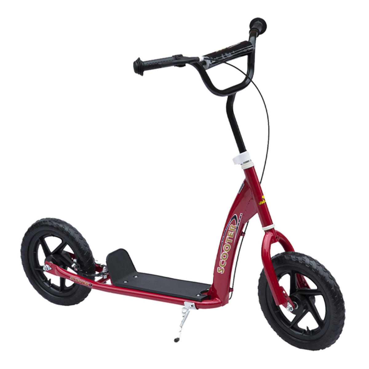 KINDERSCOOTER DE-16937 30 cm EVA-Reifen Rot - Rot, Metall (120/52/88cm) - ComfortXL