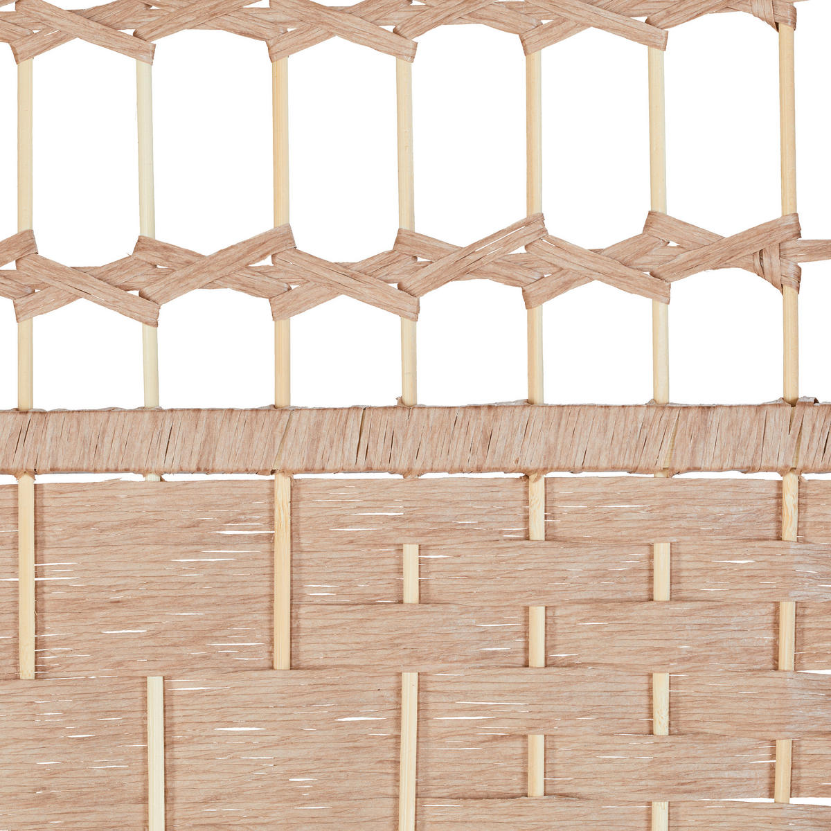 PARAVENT - Hellbraun, Holz/Papier (180/180/2cm) - Relaxdays
