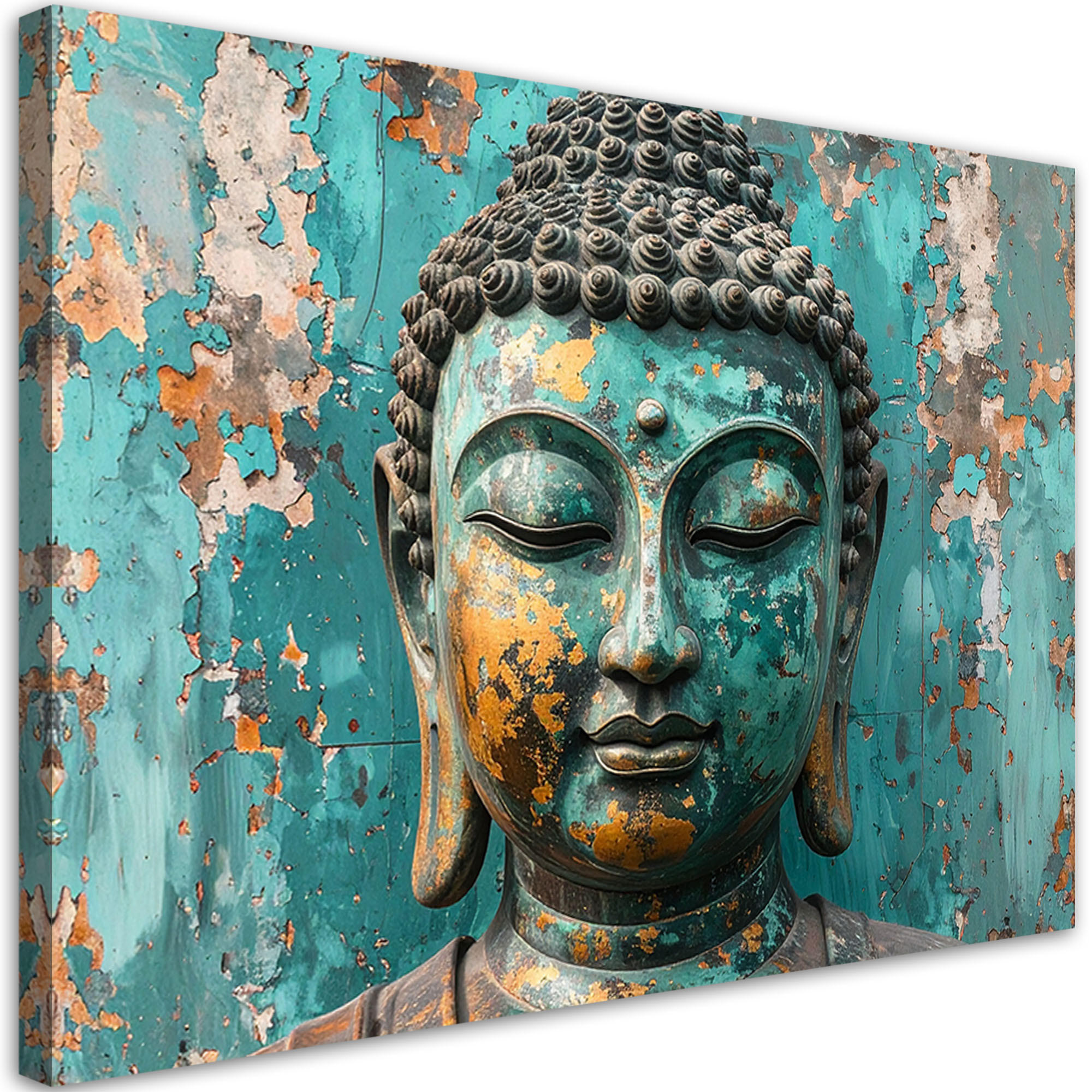 LEINWANDBILD Zen und Orientalisch 120x80cm - Türkis, Textil (120/80cm) - Feeby