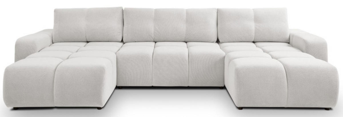 ECKSOFA Hellgrau Curio 80 Mit Schlaffunktion - Hellgrau/Grau, Textil (359/177cm) - Sepro Meble
