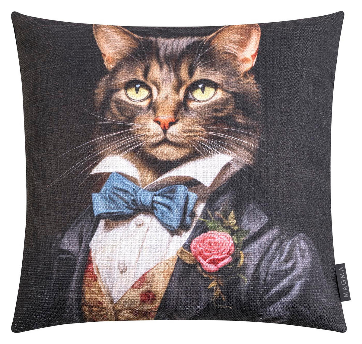 KISSENHÜLLE Snobby Katze - Multicolor, Textil (45/45cm) - Magma Heimtexx