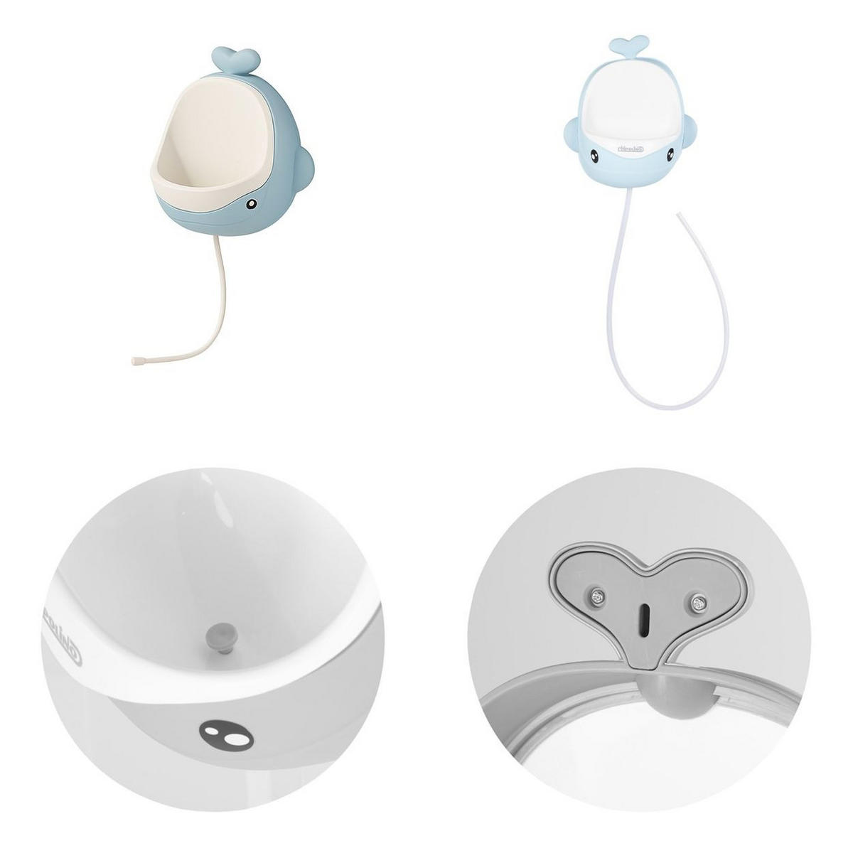 URINAL Wal blau Toilettentrainer, Behälter abnehmbar, Spritzschutz, ab 1 Jahr - Blau, Kunststoff (26/17cm) - Chipolino