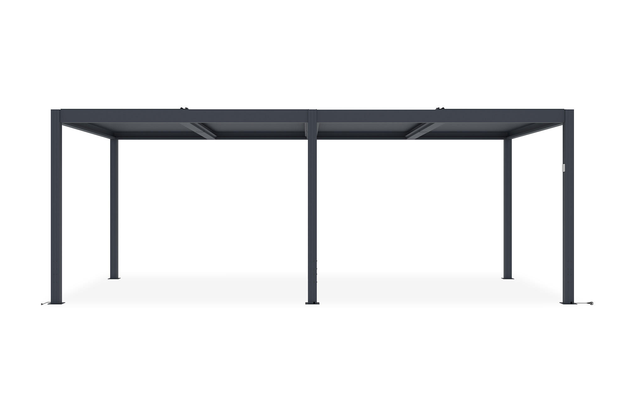 PERGOLA BIOCLIMATISCH MOTORISIERTE Santa graue 6m x 3m - Grau, Metall (304/220/304cm) - Cazeboo