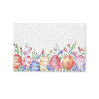 FUSSMATTE Blumengarten - Bunt - Eier 60x40 cm - Multicolor/Weiß, Kunststoff (40/60cm) - MuchoWow