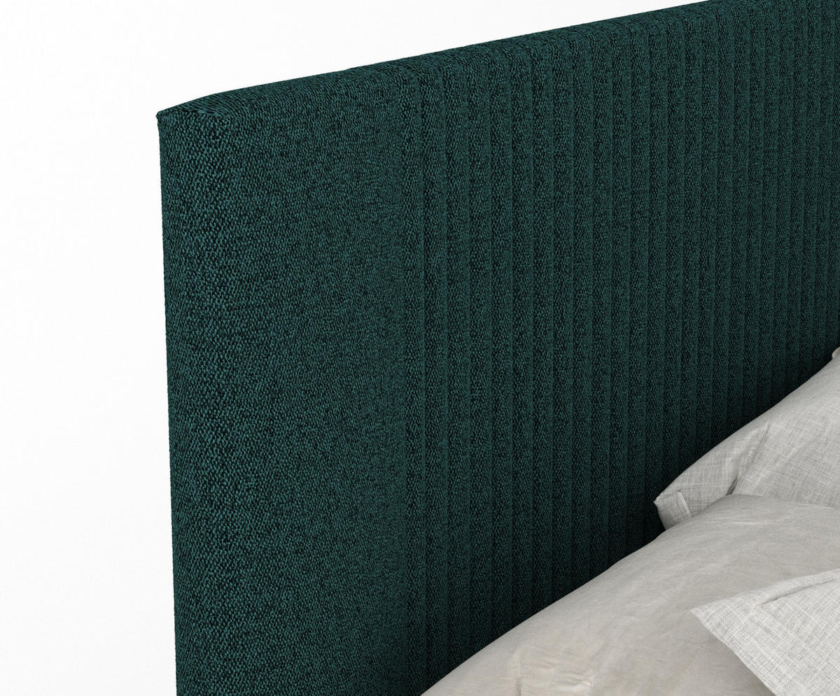 BOXSPRINGBETT Bergamo Grün 160/200 cm - Schwarz/Grün, Holz/Holzwerkstoff (160/200cm) - Maison de Reve