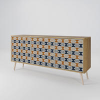 SIDEBOARD REFLECTION RANGE, Eicheneffekt, 164,5x42x77,5 cm, 3 Türen - Eichefarben/Buchefarben, Holzwerkstoff/Buchenholz (164.5/77.5/42cm) - SpaceRebels