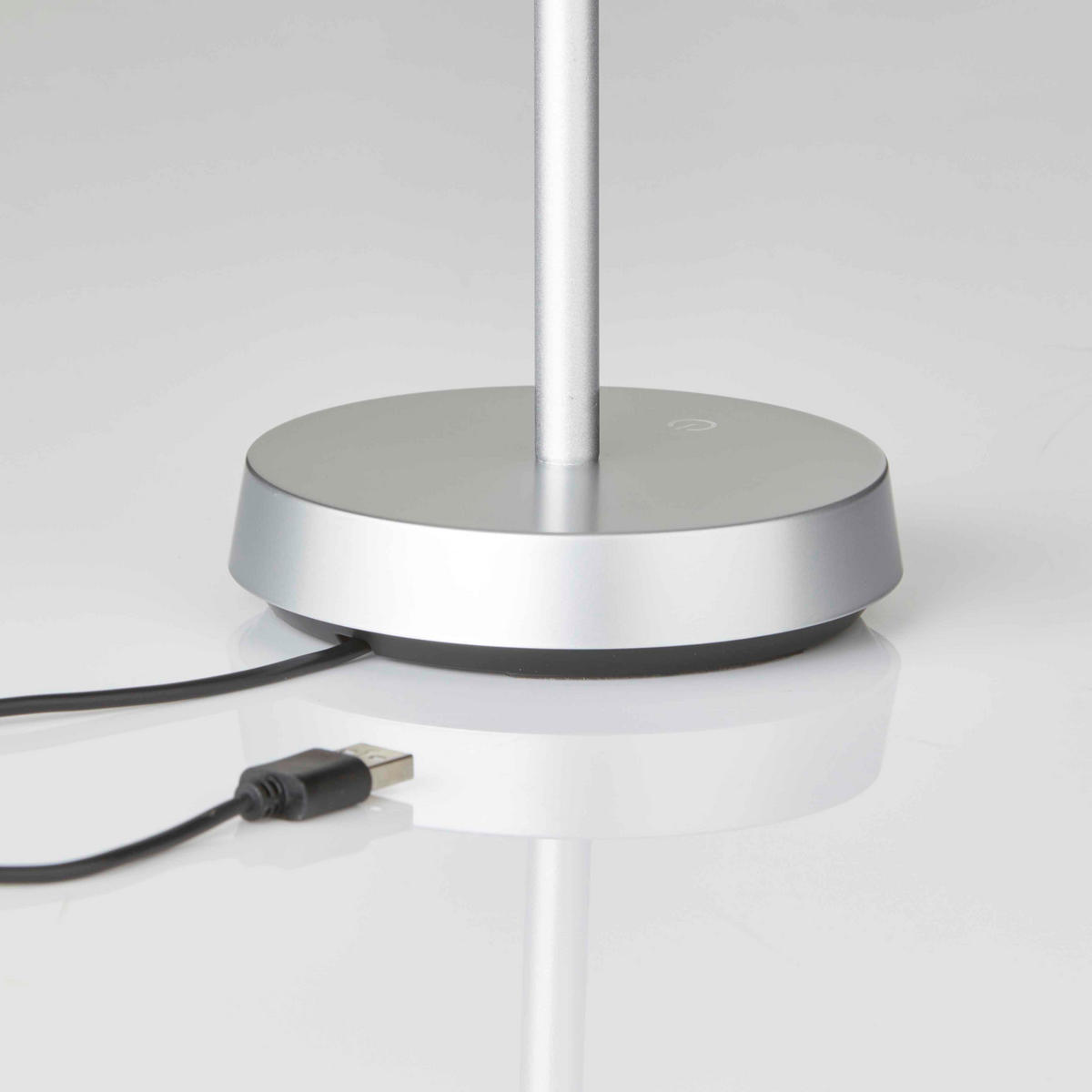 LED-AKKU-TISCHLAMPE - dimmbar in Kegelform für Innen und Außen mit warmweißem Licht - Grau, Kunststoff (22/22/28.5cm) - Northpoint
