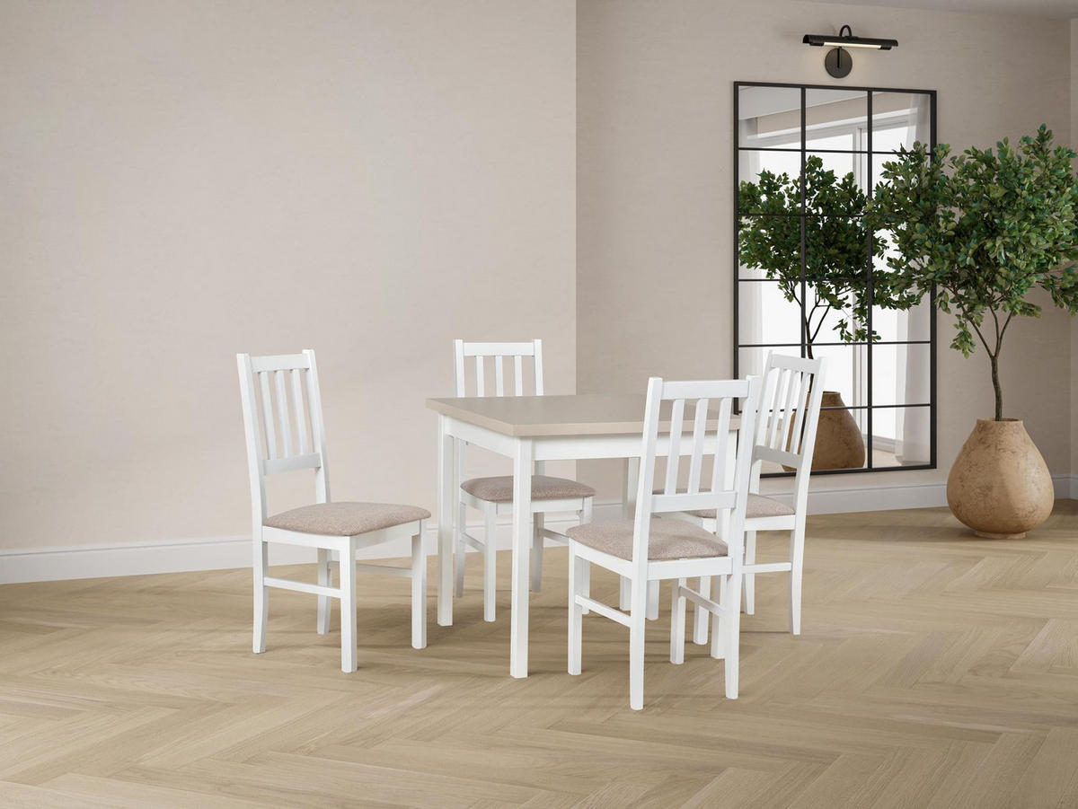 TISCH Max IX Nussbaum, Esstisch mit Holz Beine - Nussbaumfarben, Holz/Holzwerkstoff (80/80/78cm) - Bettso