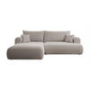 ECKSOFA Ovo Dunkelbeige Boucle - Schwarz/Mokka, Kunststoff/Textil (260/165cm) - Selsey