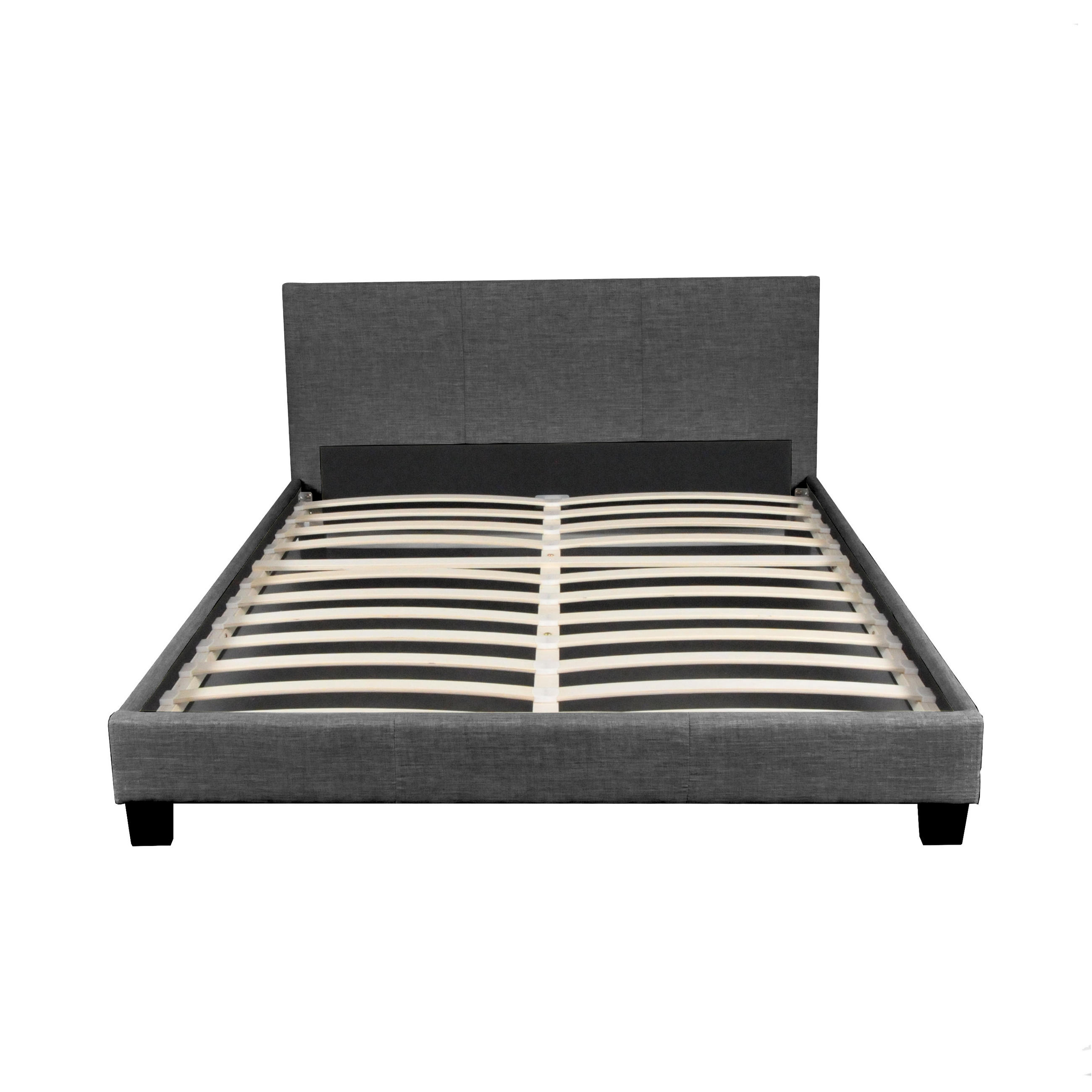 BETT DUBLIN mit Lattenrost/ Bett 140x190 - Dunkelgrau - Grau, Holzwerkstoff (140/190cm) - Weber Industries