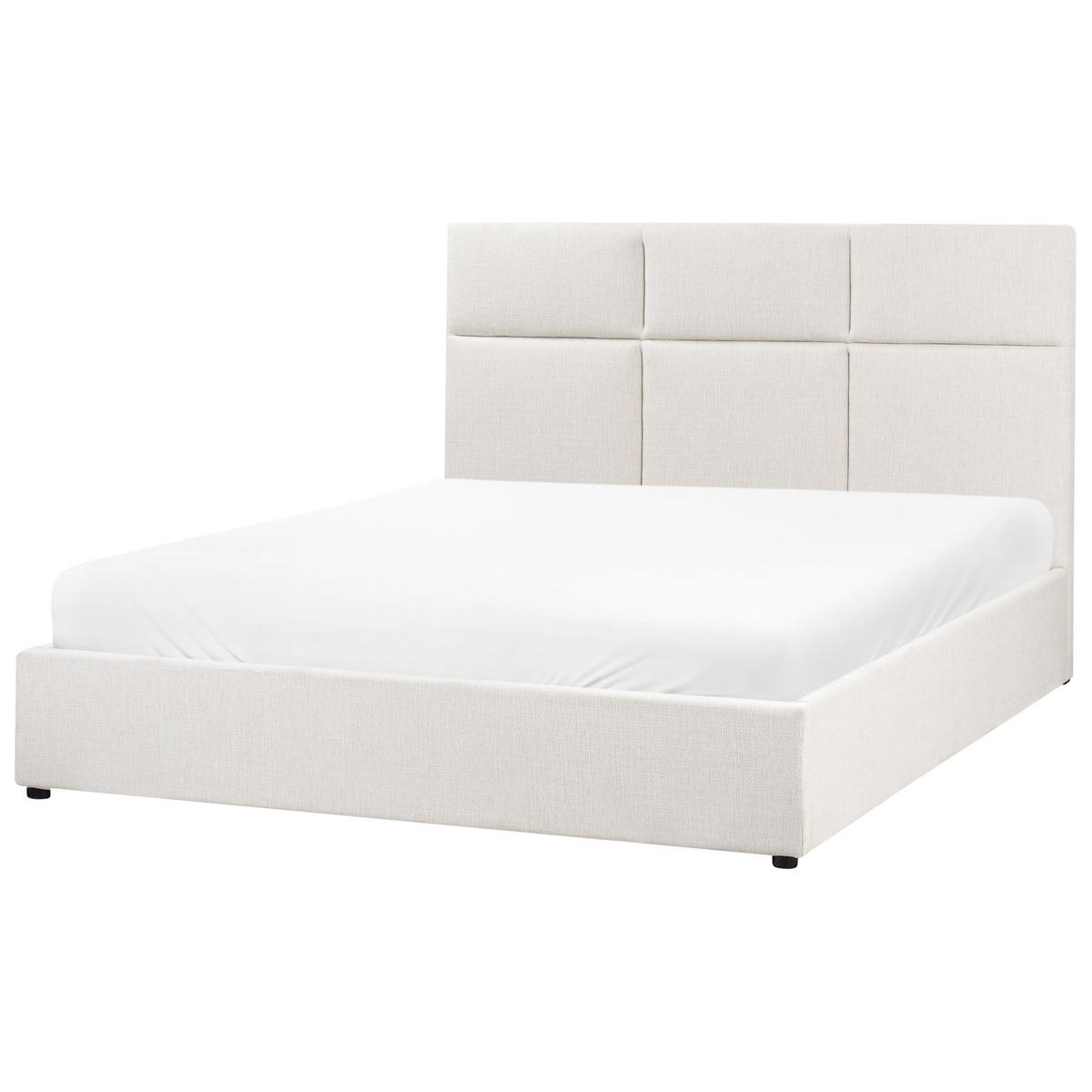 POLSTERBETT 160/200 cm Weiß Lagord - Creme, Textil (160/200cm) - Beliani