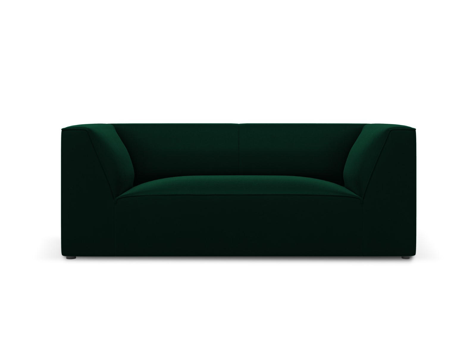 SOFA Ruby aus Samt flaschengrün 2 Sitzplätze - Dunkelgrün, Textil (93/69/174cm) - Micadoni