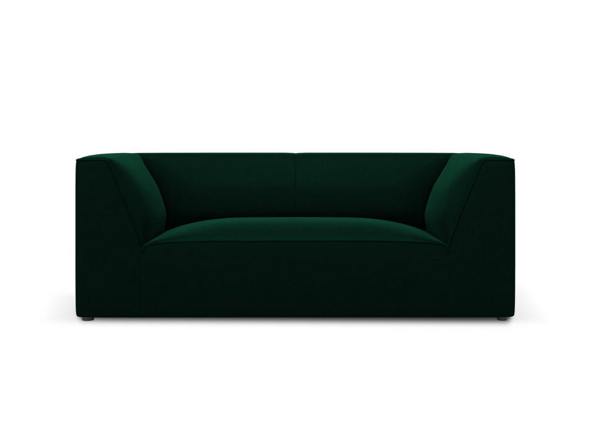 SOFA Ruby aus Samt flaschengrün 2 Sitzplätze - Dunkelgrün, Textil (93/69/174cm) - Micadoni