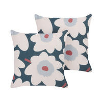 DEKOKISSEN 2er-Set Bunt 45/45 cm Sesbania - Multicolor, Textil (45/45cm) - Beliani