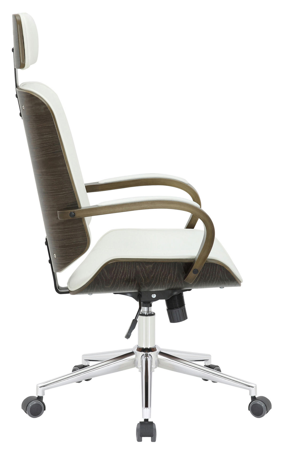 BÜROSTUHL Daytona, Grau Weiß/Grau - Weiß/Grau, Textil/Metall (70/125/70cm) - TPFLiving