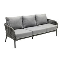 LOUNGESOFA Malte 67x202x82 cm, Kunststoff, Anthrazit - Anthrazit/Grau, Kunststoff/Metall (202/67/82cm) - dasmöbelwerk