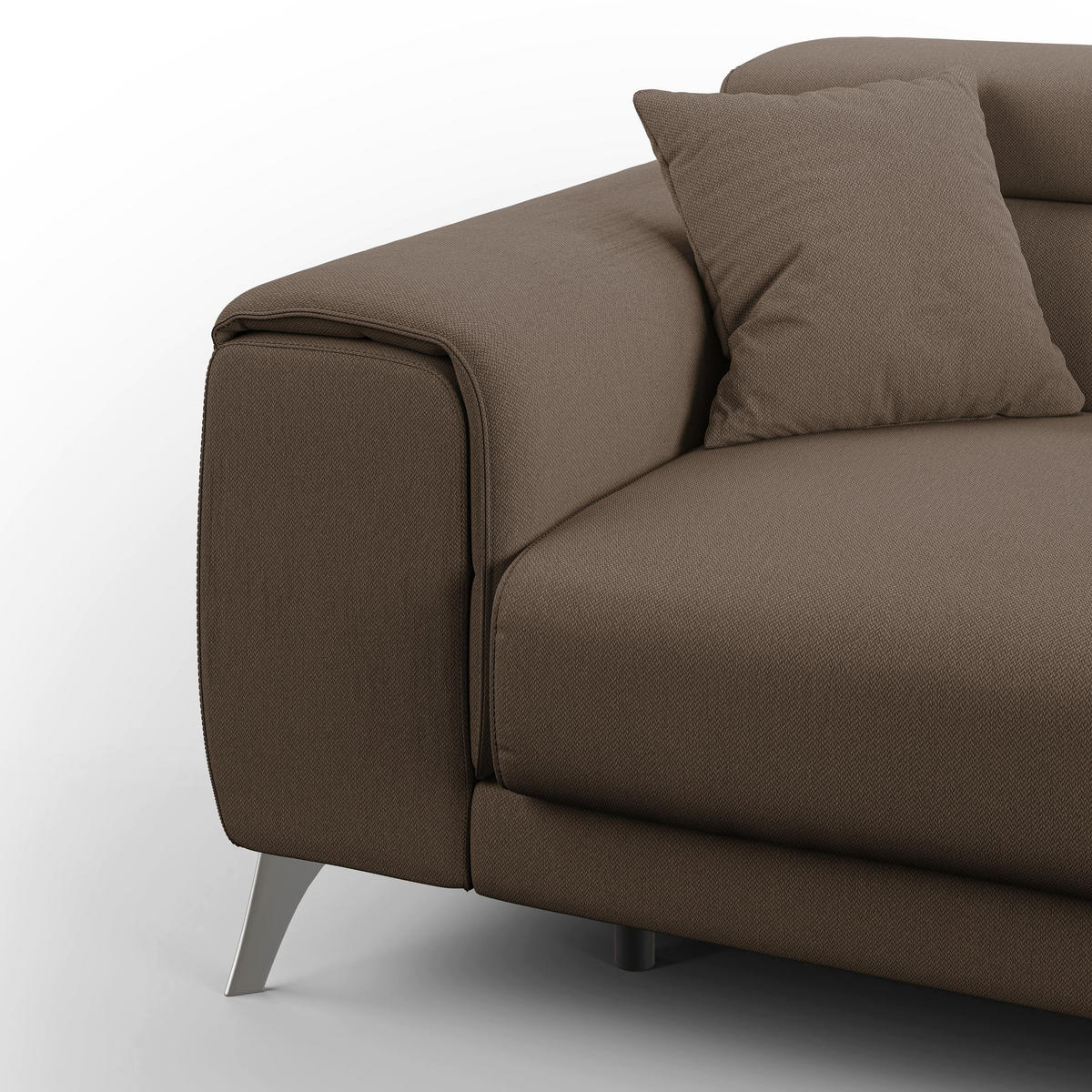 LINEARSOFA Fusion - Braun, Textil (185/73/102cm) - Divani.store