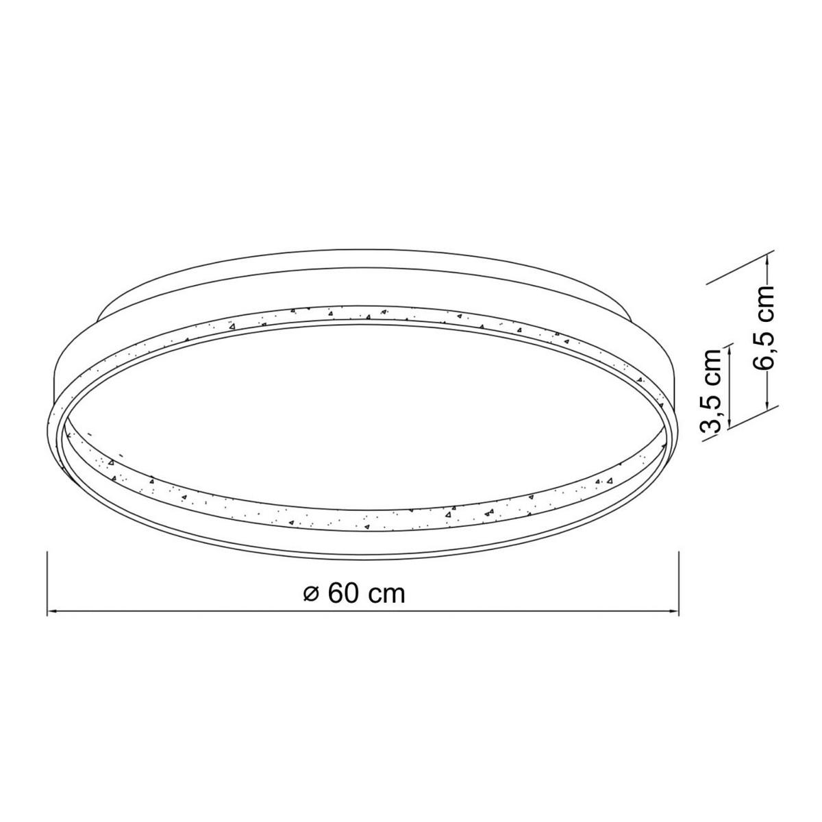 DECKENLEUCHTE Soléane, Weiß, 6.5cm - Weiß, Metall (6/60/6.5cm) - KOSILUM