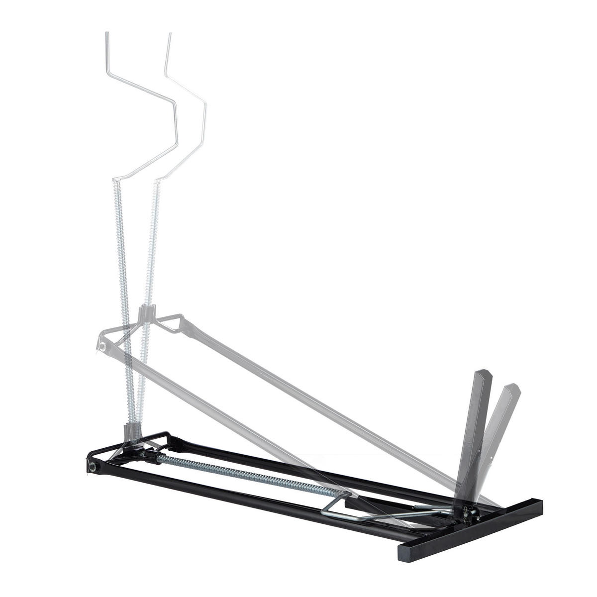 HEBEVORRICHTUNG Rasentraktor - Schwarz, Metall (160/130/60cm) - Relaxdays