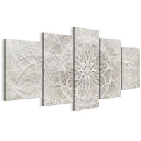 LEINWANDBILD Boho 5-tlg. 100x50 cm - Multicolor, Holz (100/50cm) - LUMASOUL