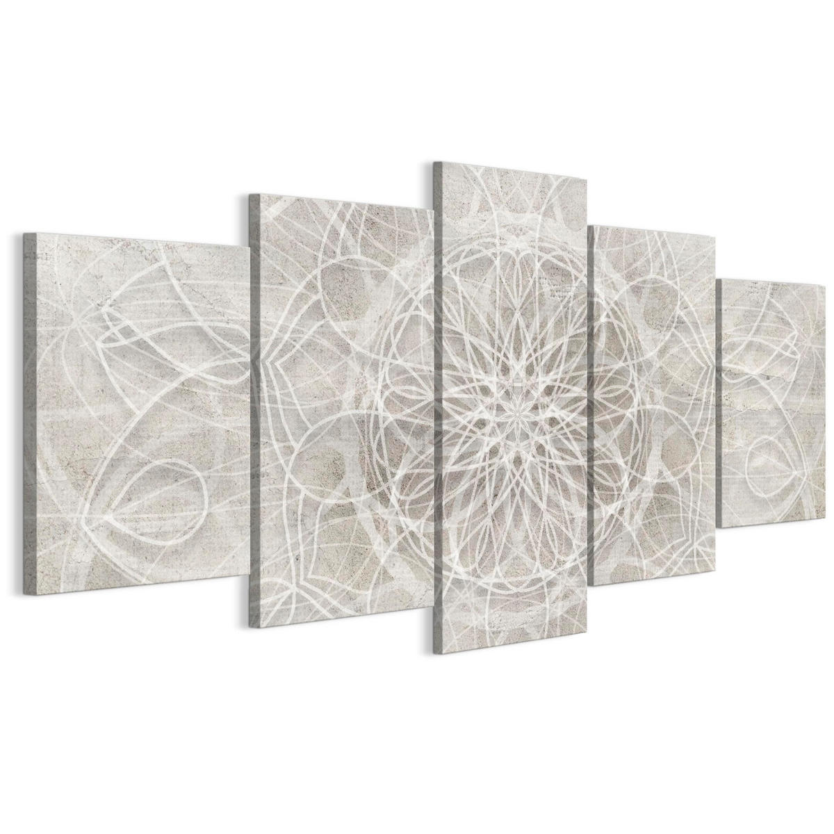 LEINWANDBILD Boho 5-tlg. 100x50 cm - Multicolor, Holz (100/50cm) - LUMASOUL