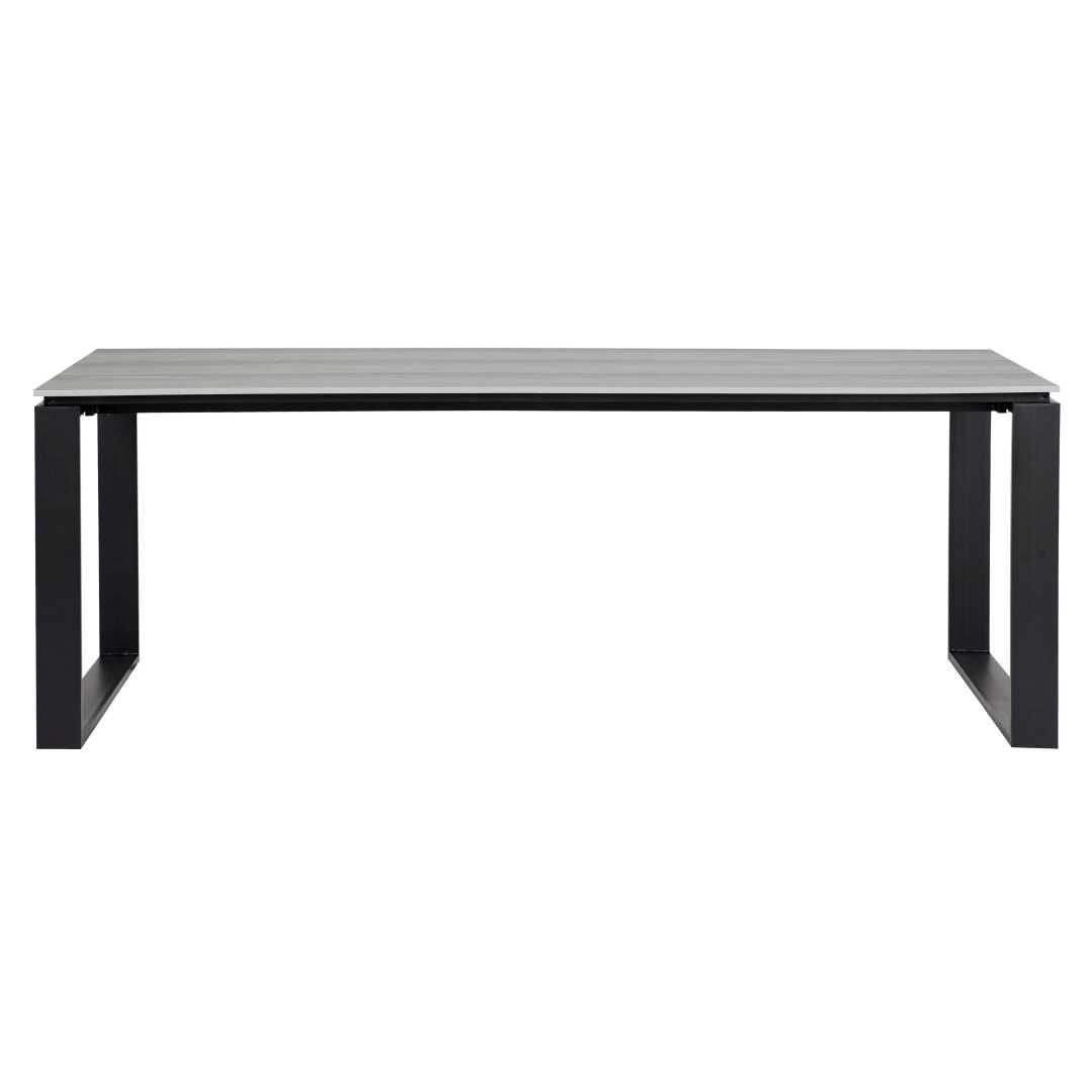 GARTENTISCH, Martinus, Schwarz, HDPE, 210 x 100 x 75 cm - Schwarz, Kunststoff (100/210/75cm) - ebuy24