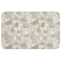 WC-VORLEGER Mosaik - Steine - Beige Toilettenteppich 80x50 cm - Beige, Kunststoff/Textil (80/1cm) - OnlyWow