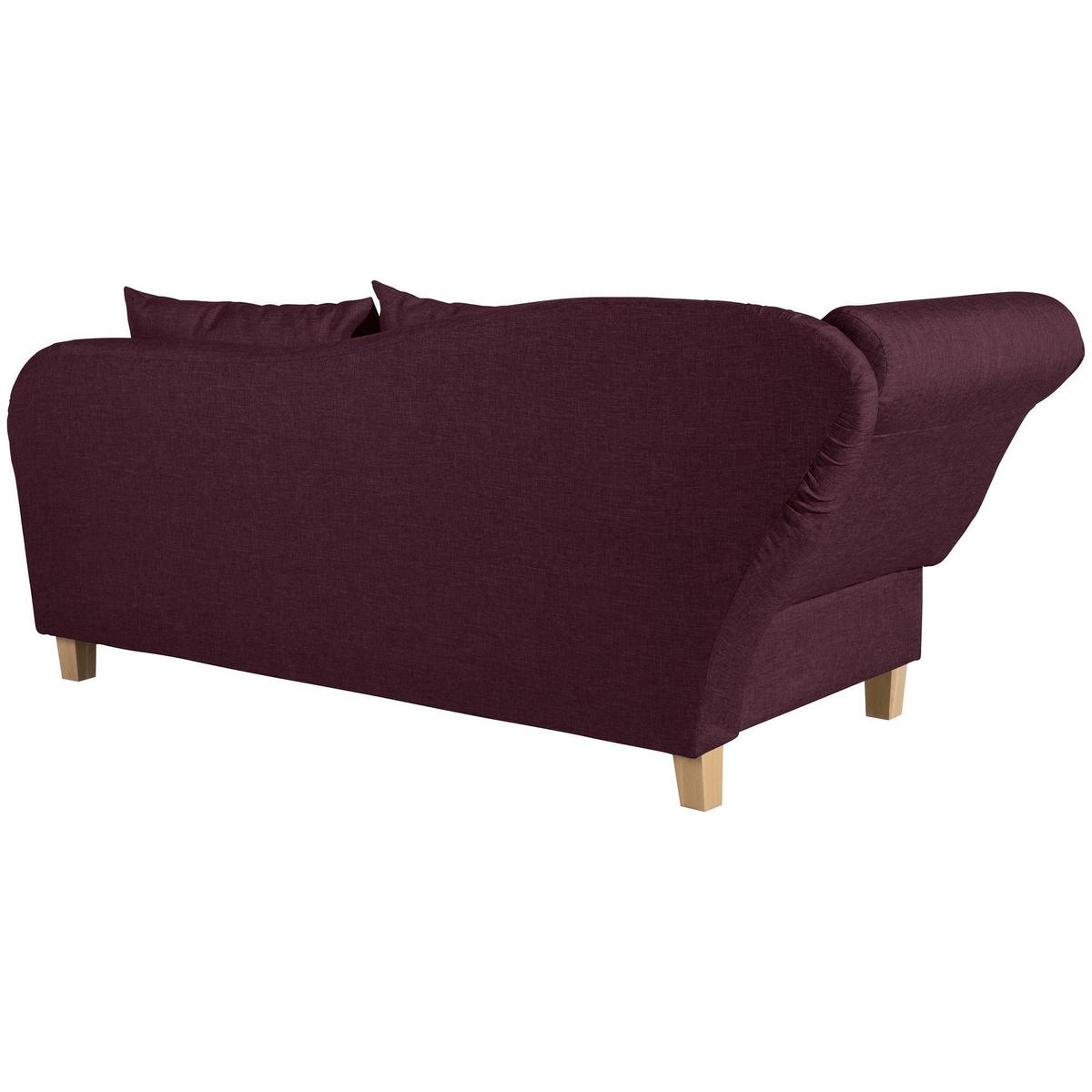 RECAMIERE mit Armteil links klappbar Katia Bezug Flachgewebe Buche natur / burgund - Rot, Kunststoff (190/82/88cm) - 58aufmkessel