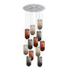 GALERIELEUCHTE Velo 12-flammig Mehrfarbig Ø 18cm - Multicolor/Weiß, Glas (18/18/33cm) - s.luce