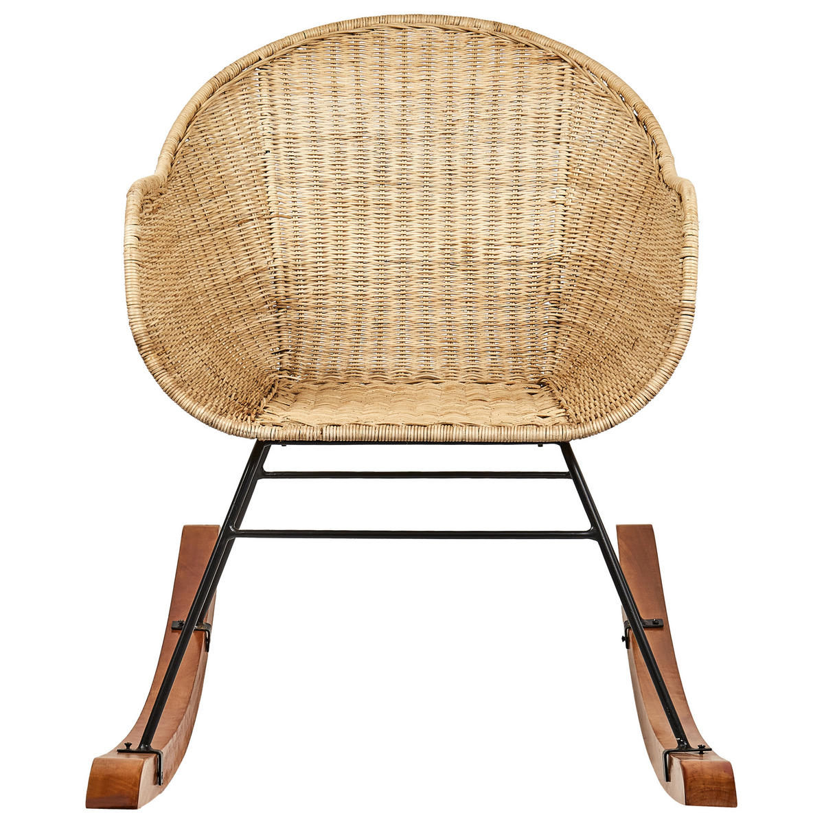 SCHAUKELSTÜHLE 2er Set Naturfarben Lavinio - Naturfarben, Naturmaterialen (61/80/98cm) - Beliani