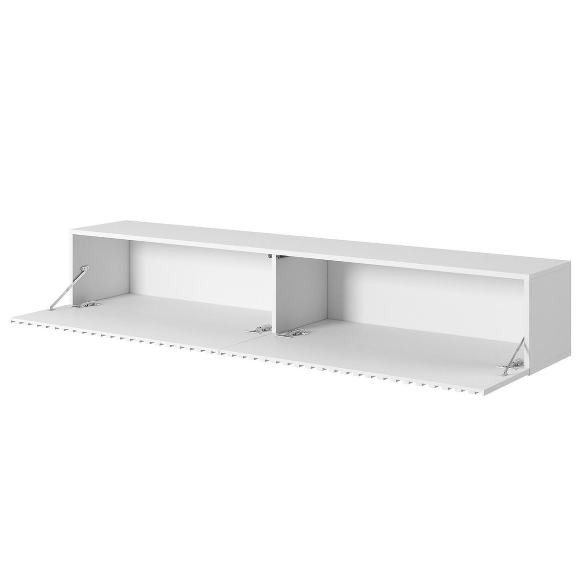 TV-HÄNGEBOARD Telire weiß mit Lamellenfronten, 175 cm - Weiß, Holzwerkstoff (175/30/31.6cm) - Selsey