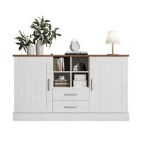 SIDEBOARD mit 2 Türen und 2 Schubladen 140 x 40 x 79,5 cm Brown White Wood - Braun, Holzwerkstoff (140/79.5/40cm) - Meubliv