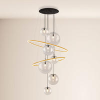 LED-GALERIELAMPE Galaxy Gold/Klar - Goldfarben, Metall (150/150/500cm) - s.luce